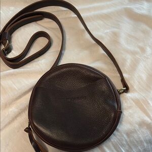 Portland Leather Rich Brown Circle Handbag